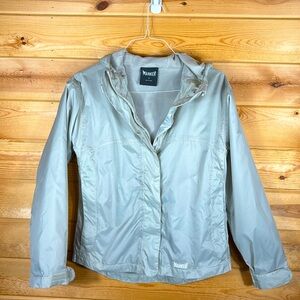 Marker Women's Full Zip Rain Jacket, Color is Stone, Size Small